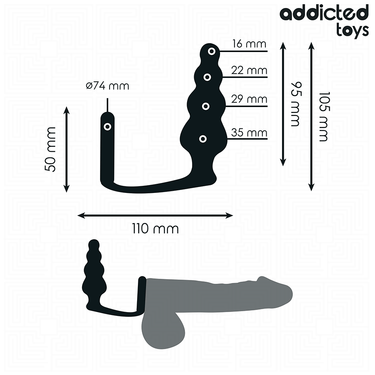 Plug Anale con Anello Modello 5 per Stimolazione Profonda e Piacere Intenso